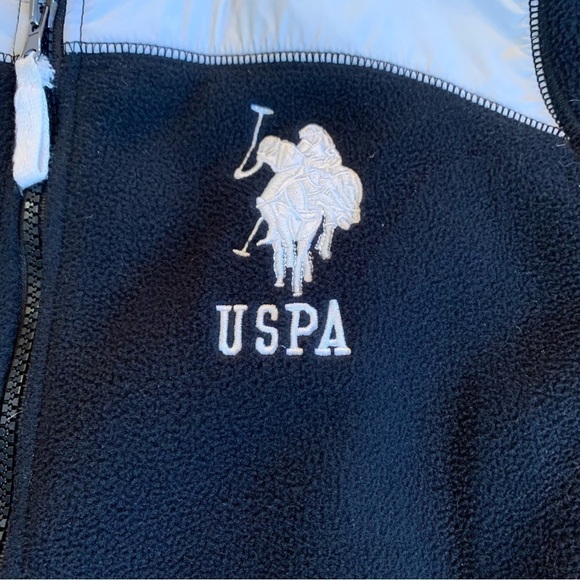 Juniors US Polo Assn. Fleece Zip-Up Sweatshirt Coat -Medium Size with Polo Logo - Picture 2 of 11